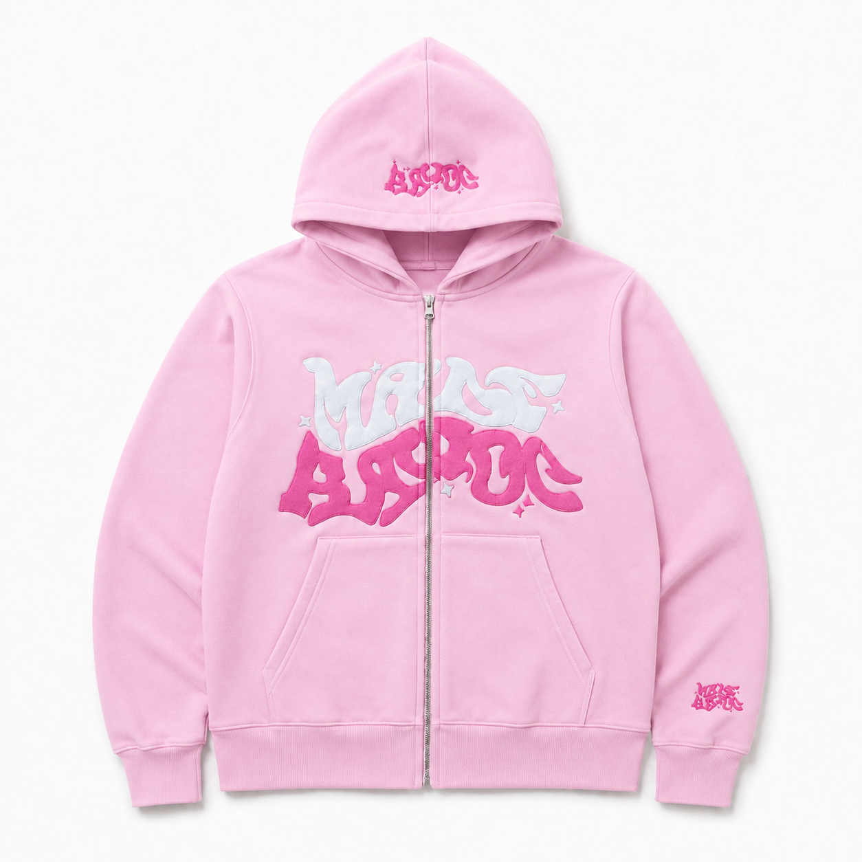 Lysm Puff print "hoodie" Pink